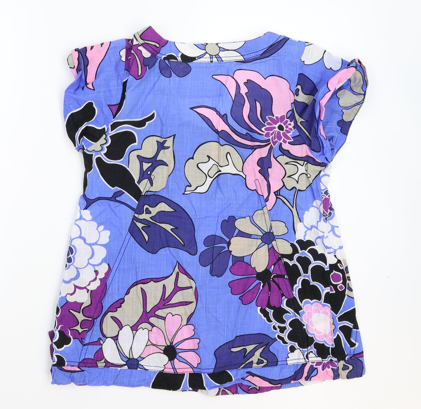 NEXT Womens Blue Floral  Basic T-Shirt Size 12