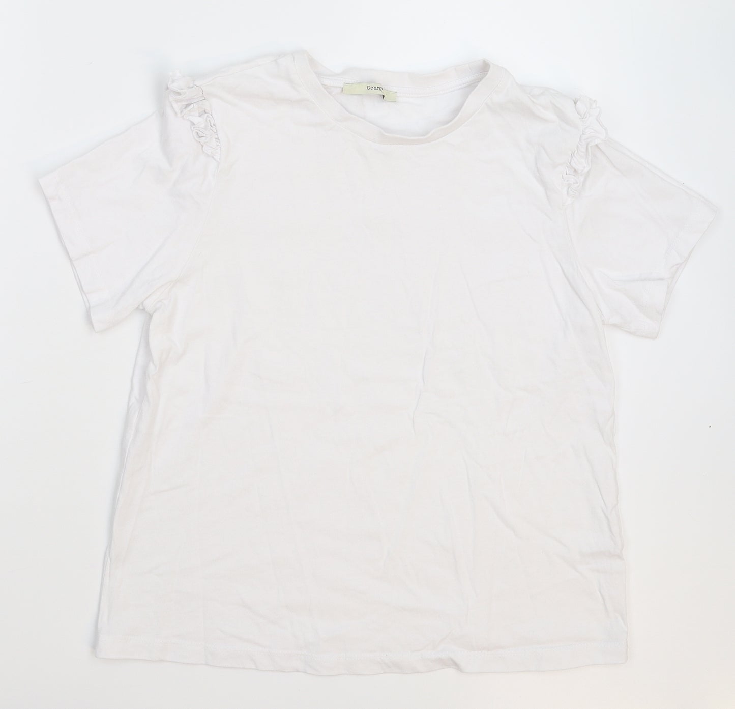 George Womens White   Basic T-Shirt Size 12