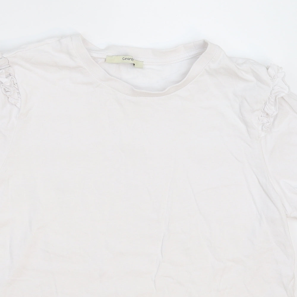 George Womens White   Basic T-Shirt Size 12
