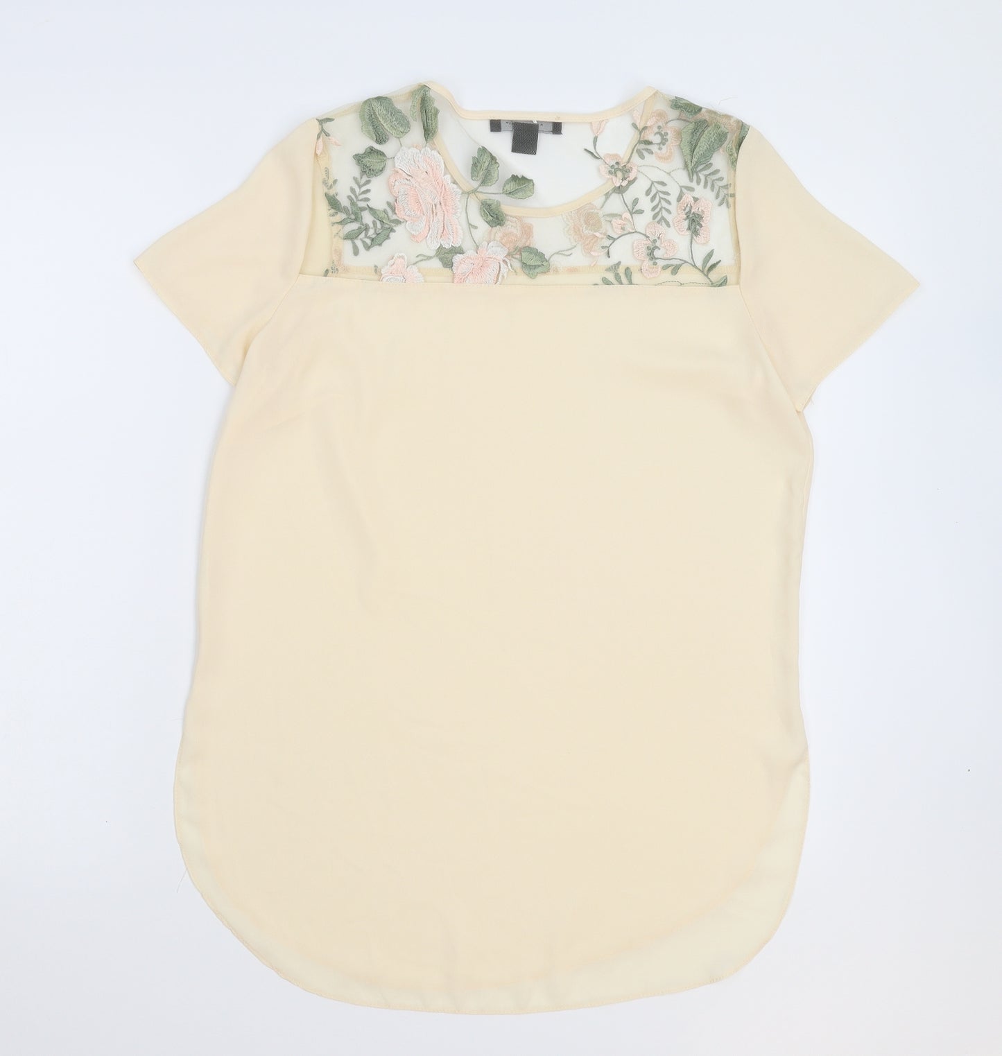 Atmosphere Womens Beige Floral  Basic Blouse Size 10