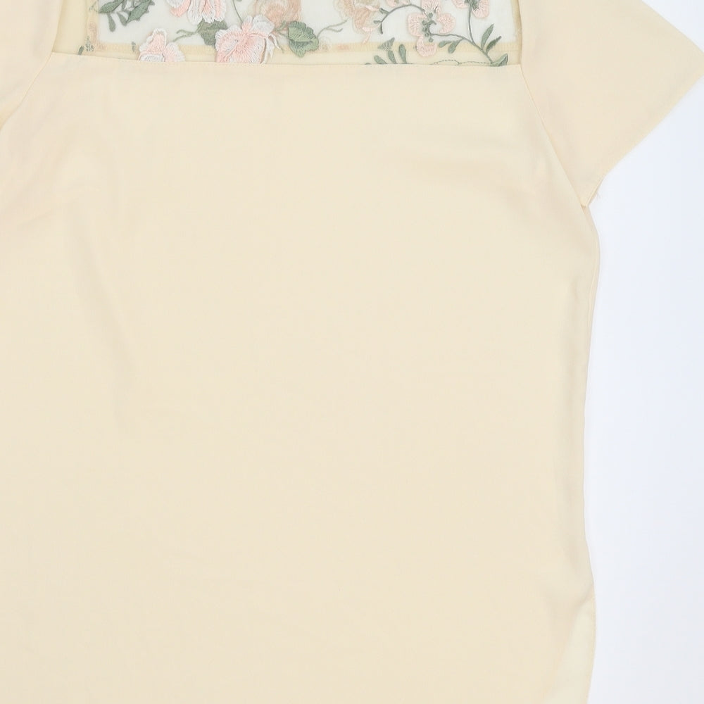Atmosphere Womens Beige Floral  Basic Blouse Size 10