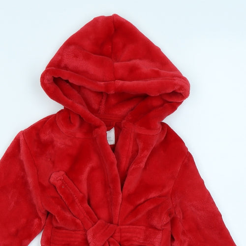 Primark Baby Red Solid  Kaftan Robe Size 12-18 Months