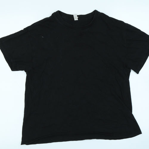 Casual Classics Womens Black   Cropped T-Shirt Size M