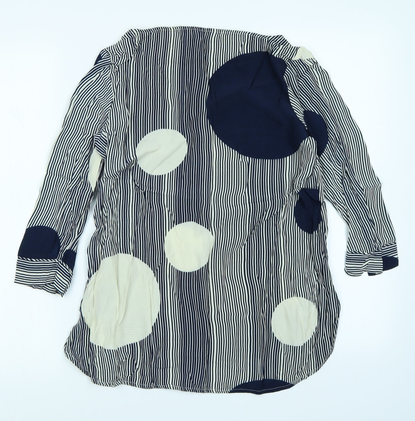 NEXT Womens Blue Striped  Basic Blouse Size 10
