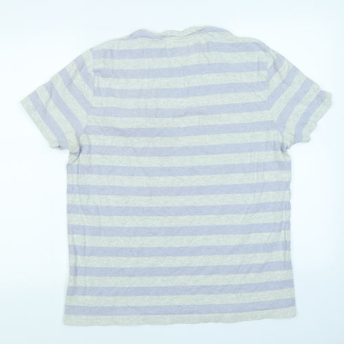 Jack Wills Mens Purple Striped   T-Shirt Size M