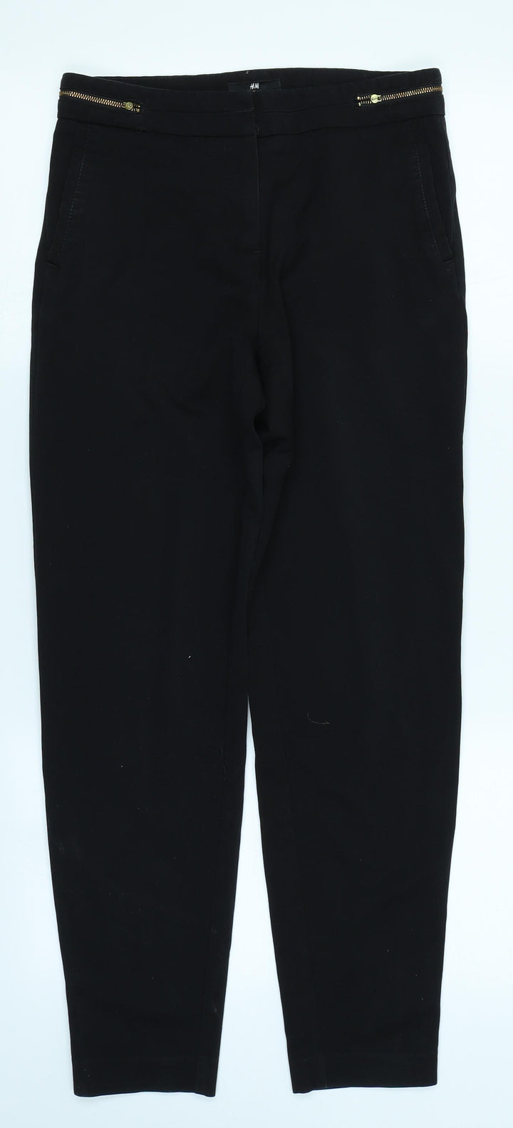 H&M Womens Black   Trousers  Size 4 L27 in