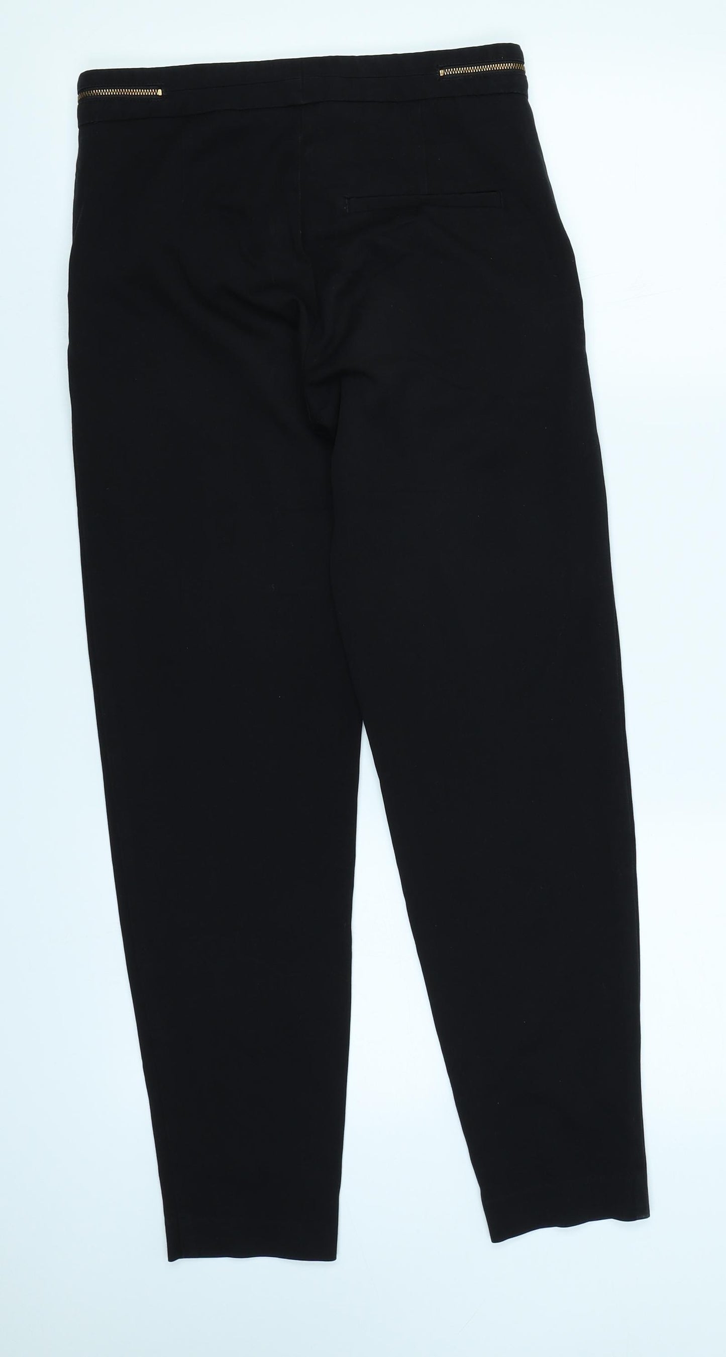 H&M Womens Black   Trousers  Size 4 L27 in