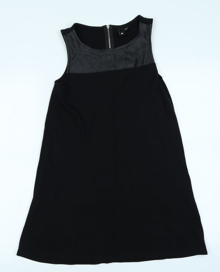 Divided Womens Black A-Line Size 8