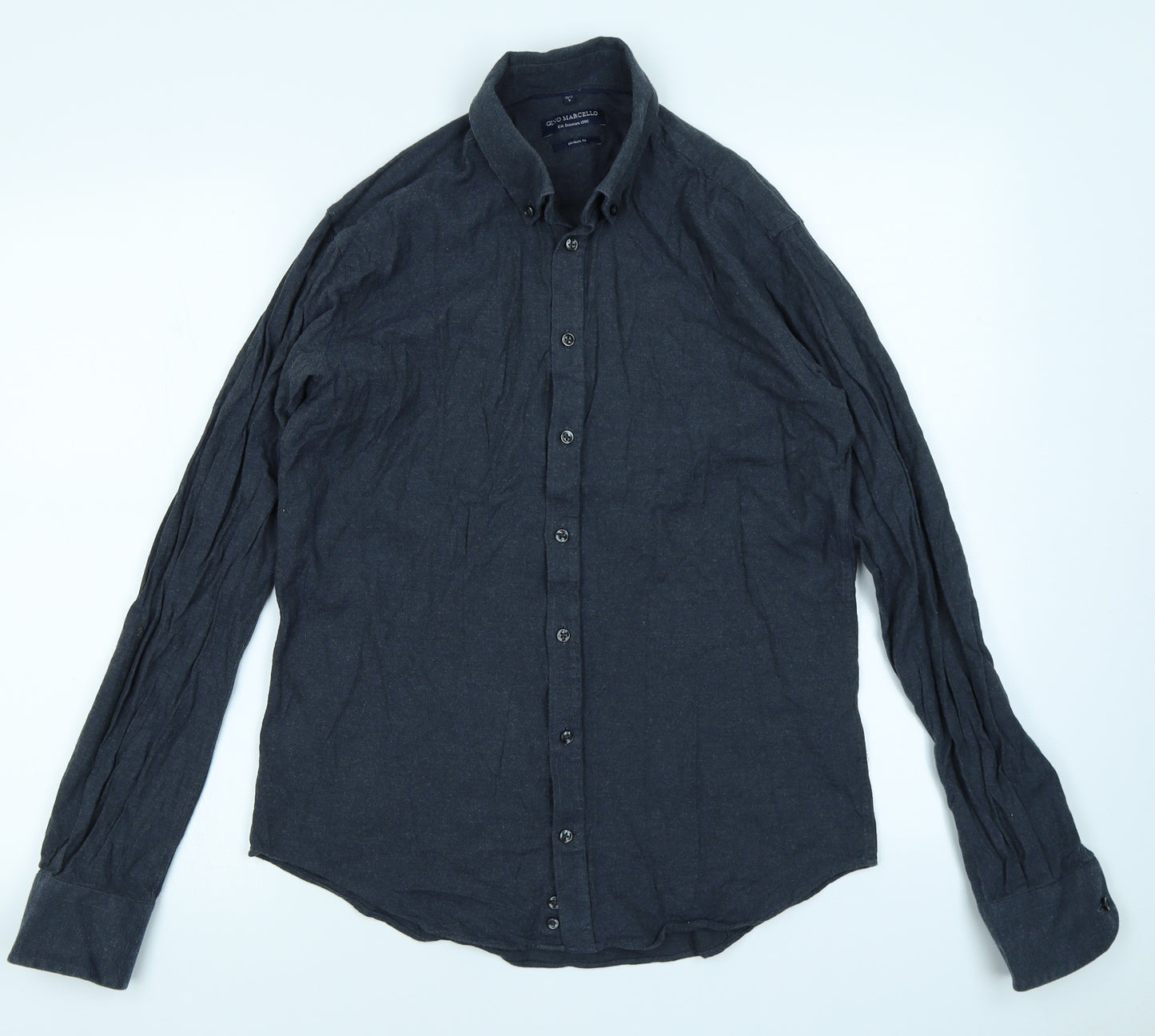Gino Marcello Mens Blue    Dress Shirt Size S