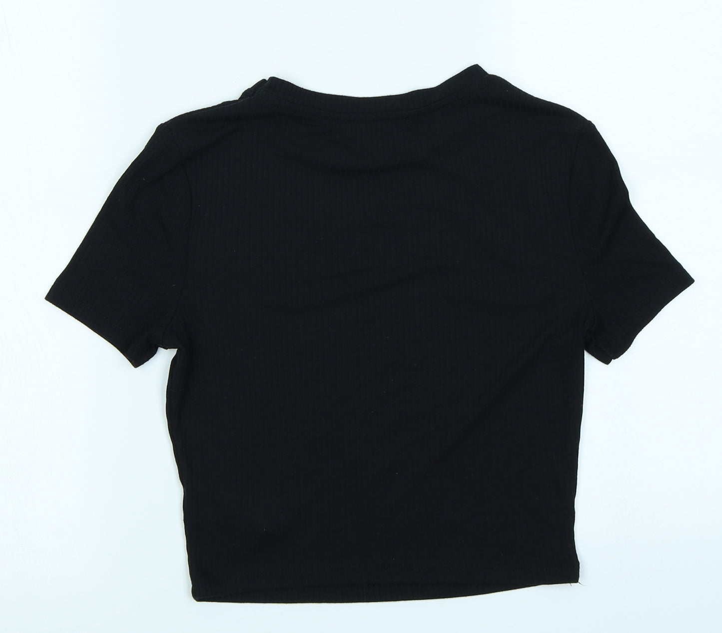 New Look Womens Black   Cropped T-Shirt Size 8