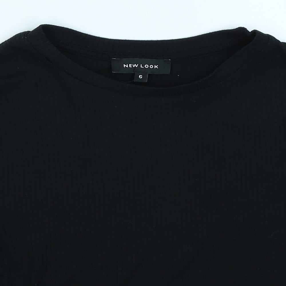 New Look Womens Black   Cropped T-Shirt Size 8