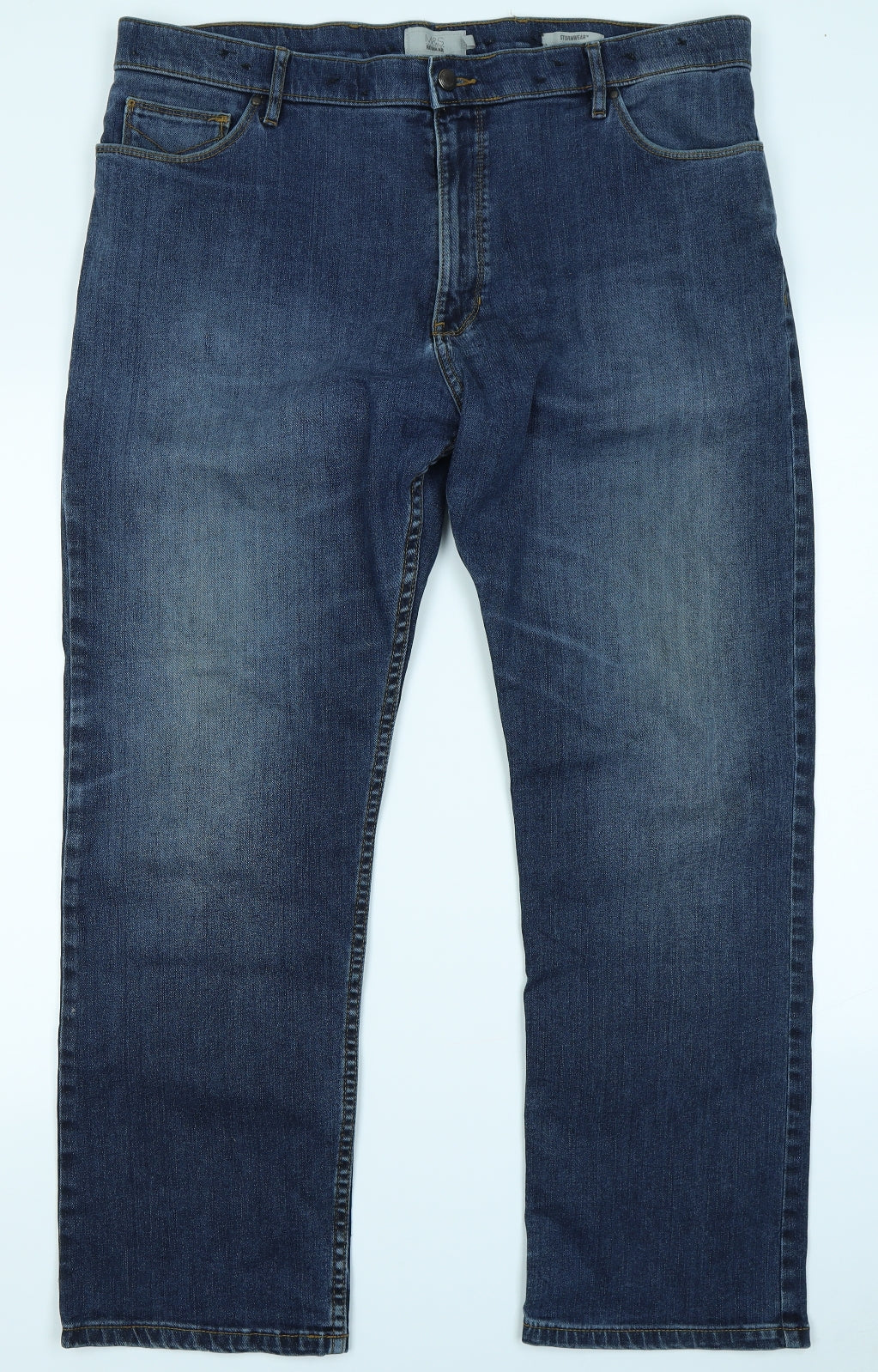 M&S Mens Blue  Denim Straight Jeans Size 40 L31 in