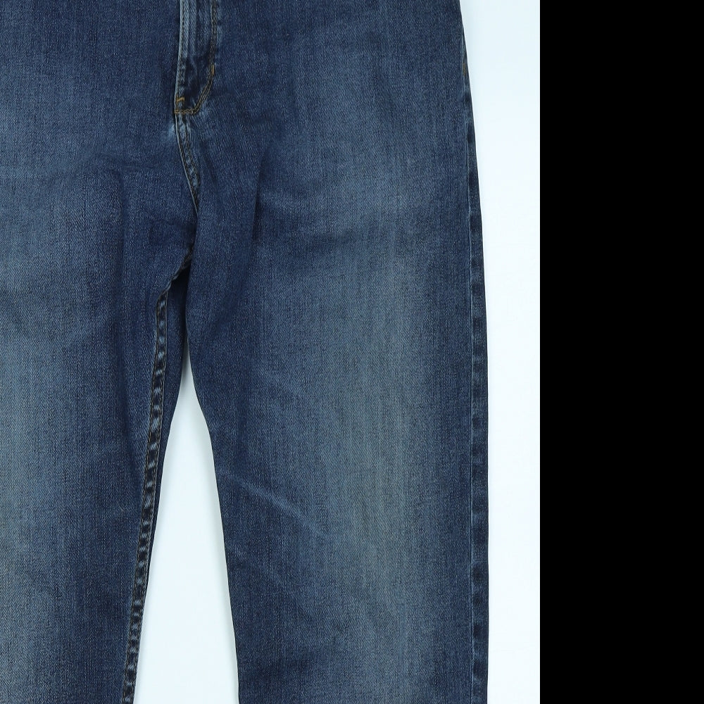 M&S Mens Blue  Denim Straight Jeans Size 40 L31 in