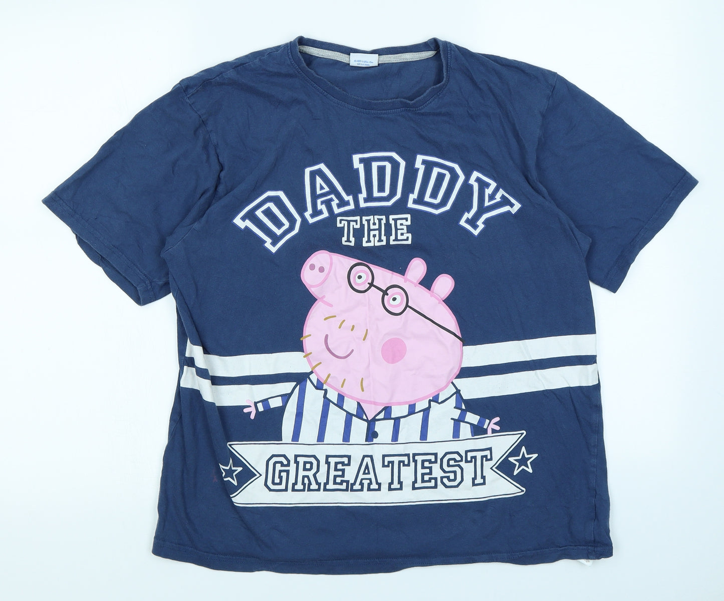 George Mens Blue    T-Shirt Size M  - Daddy Pig Peppa Pig