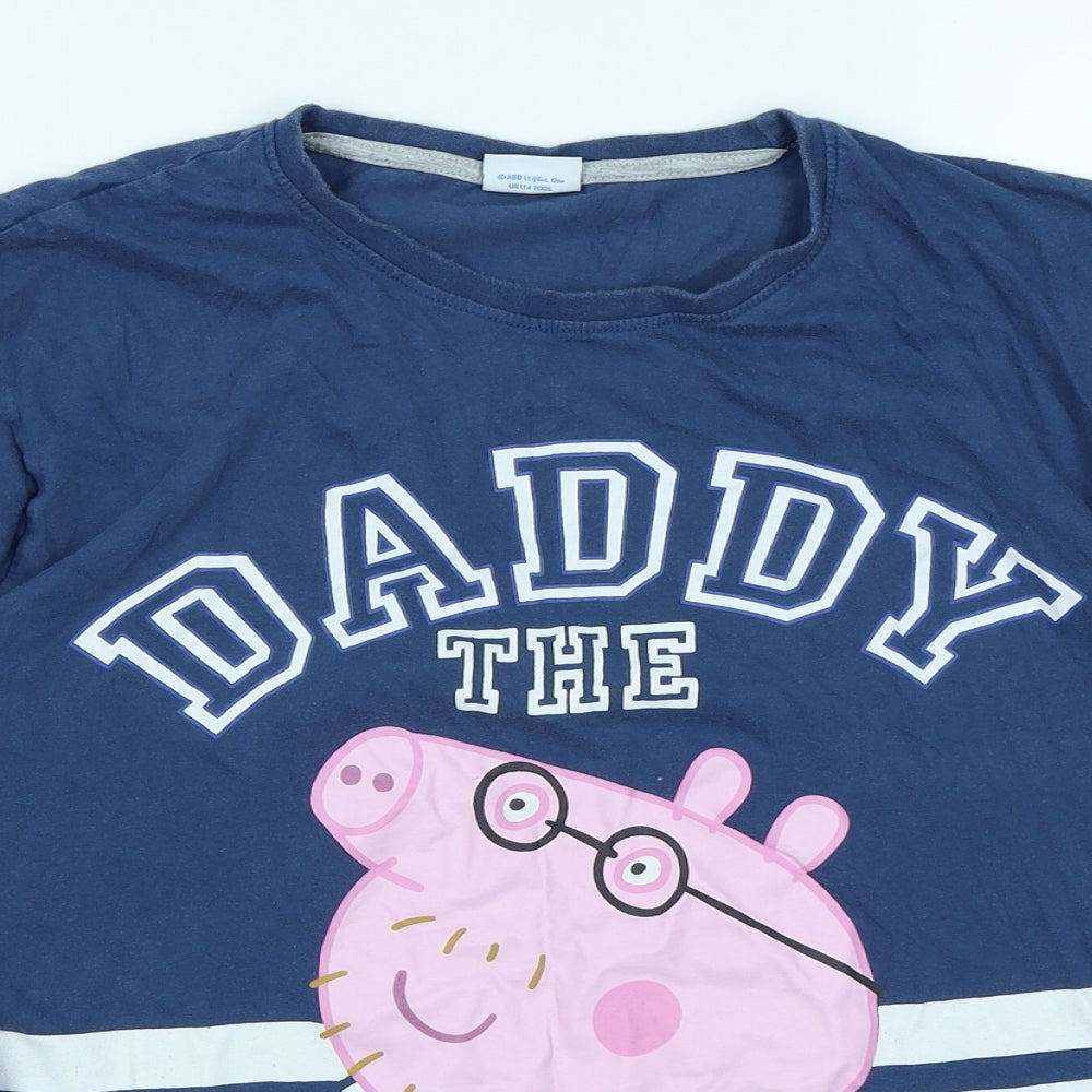 George Mens Blue    T-Shirt Size M  - Daddy Pig Peppa Pig