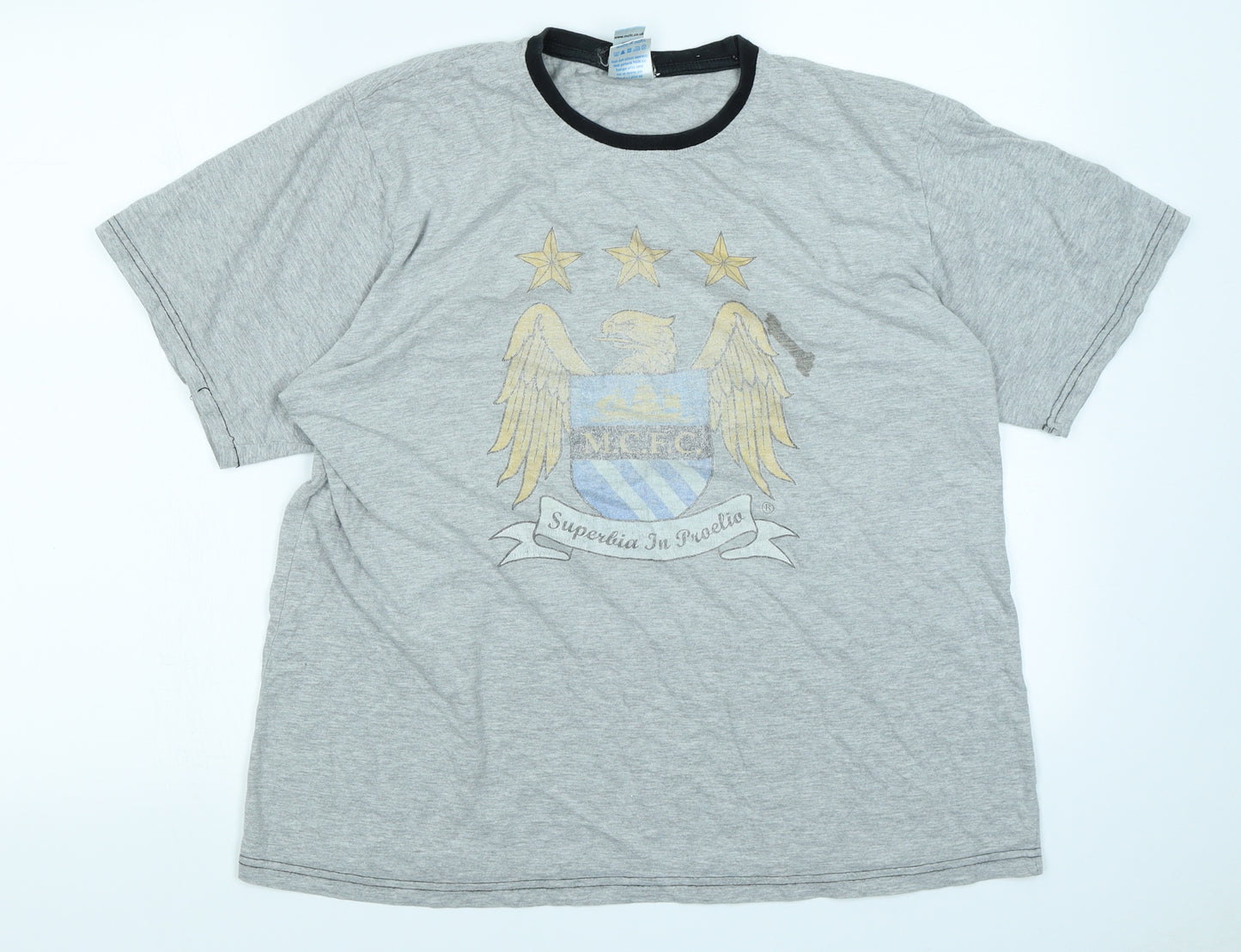 Manchester City FC Mens Grey    T-Shirt Size L