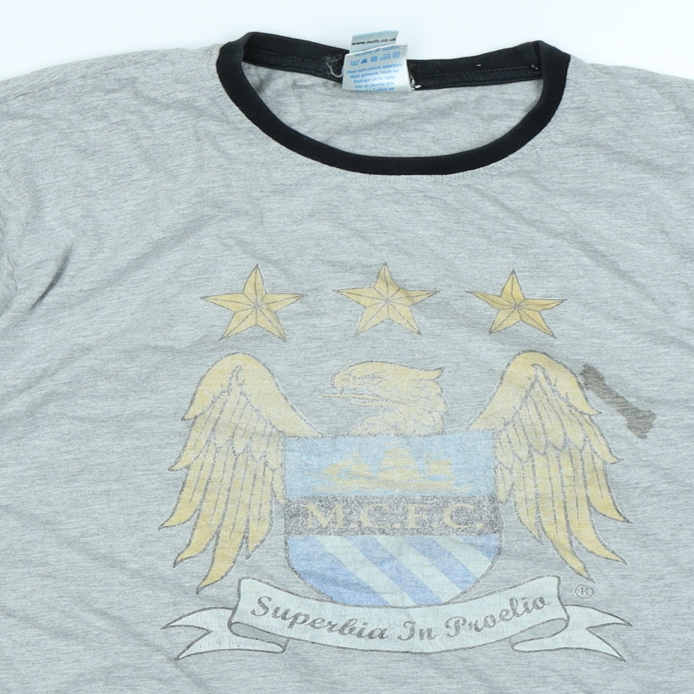 Manchester City FC Mens Grey    T-Shirt Size L
