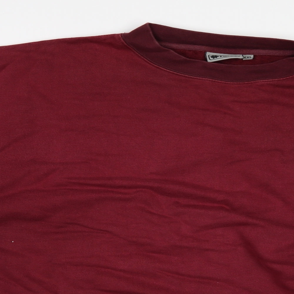 Workforce Mens Red   Pullover Sweatshirt Size 2XL
