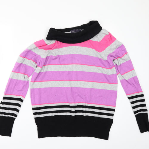 Marks and Spencer Womens Multicoloured Striped  Pullover Jumper Size 16