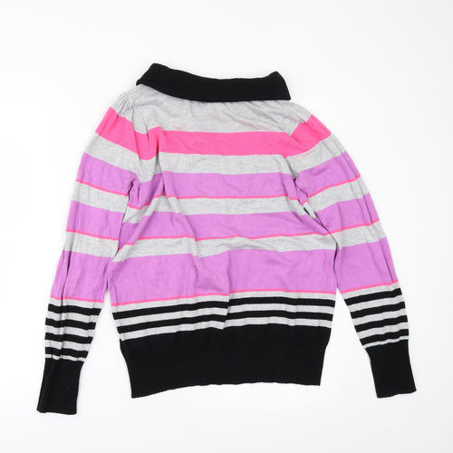 Marks and Spencer Womens Multicoloured Striped  Pullover Jumper Size 16