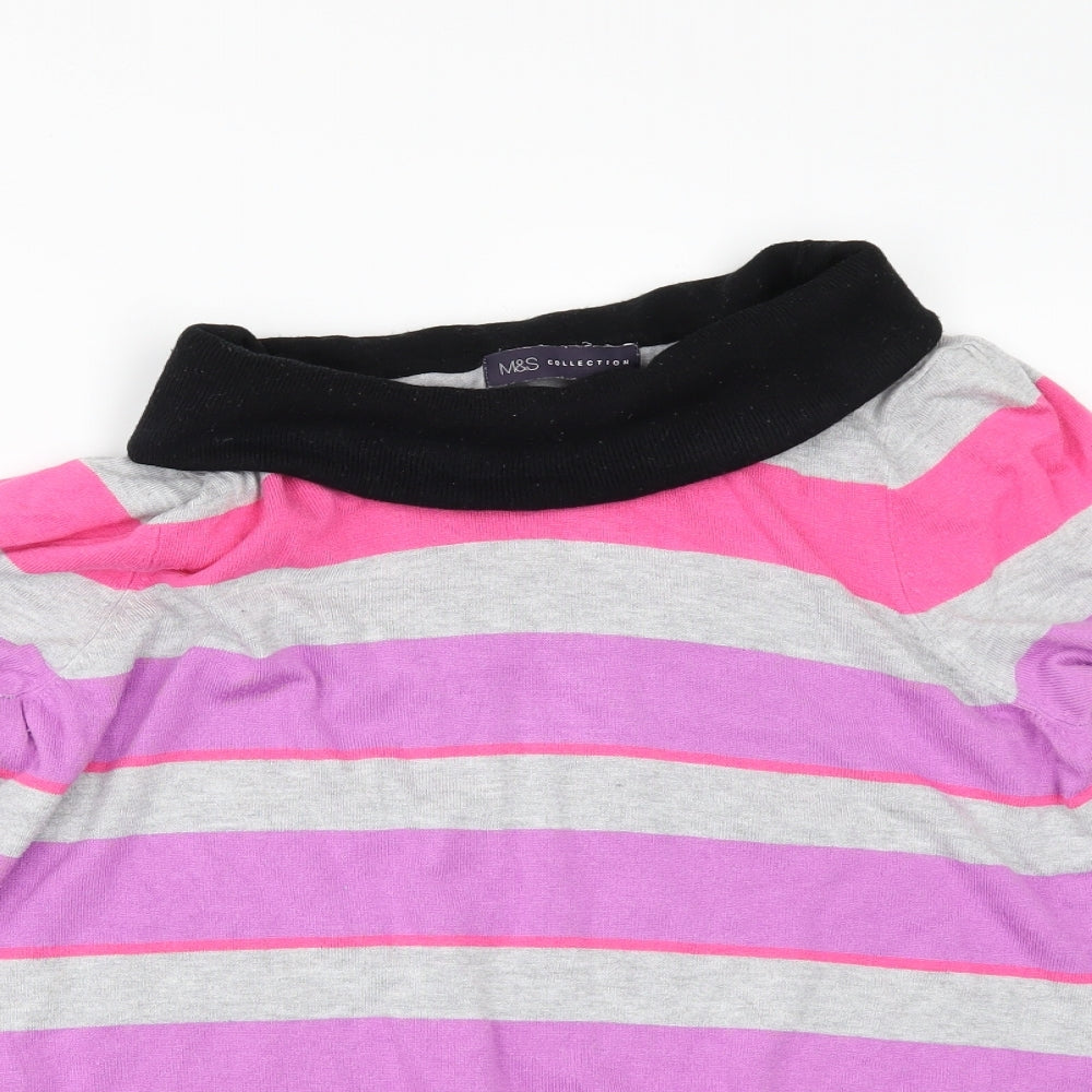 Marks and Spencer Womens Multicoloured Striped  Pullover Jumper Size 16