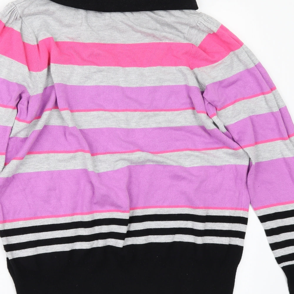 Marks and Spencer Womens Multicoloured Striped  Pullover Jumper Size 16