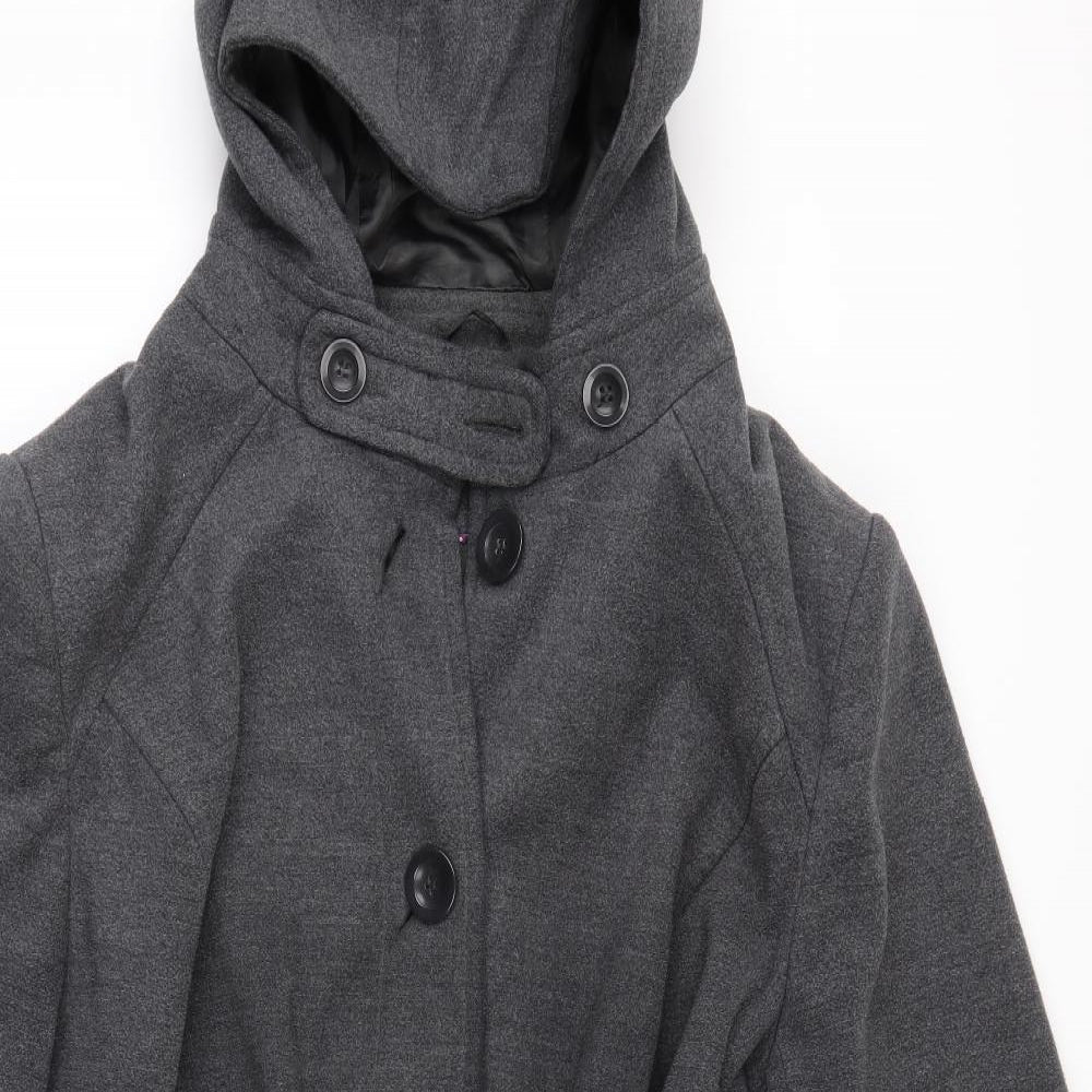 Evans Womens Grey   Pea Coat Jacket Size 32