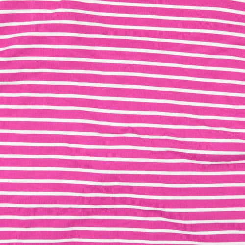First Avenue Womens Pink Striped  Pullover Jumper Size M