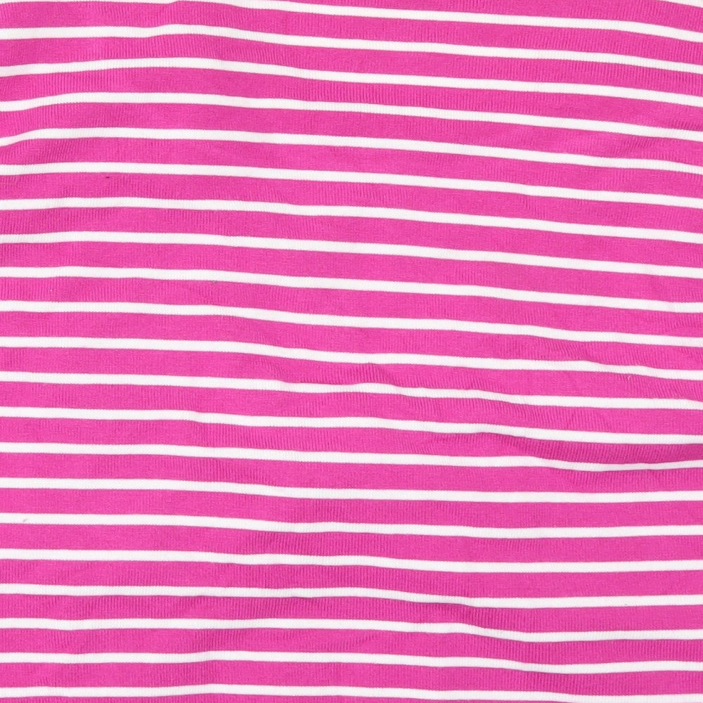 First Avenue Womens Pink Striped  Pullover Jumper Size M