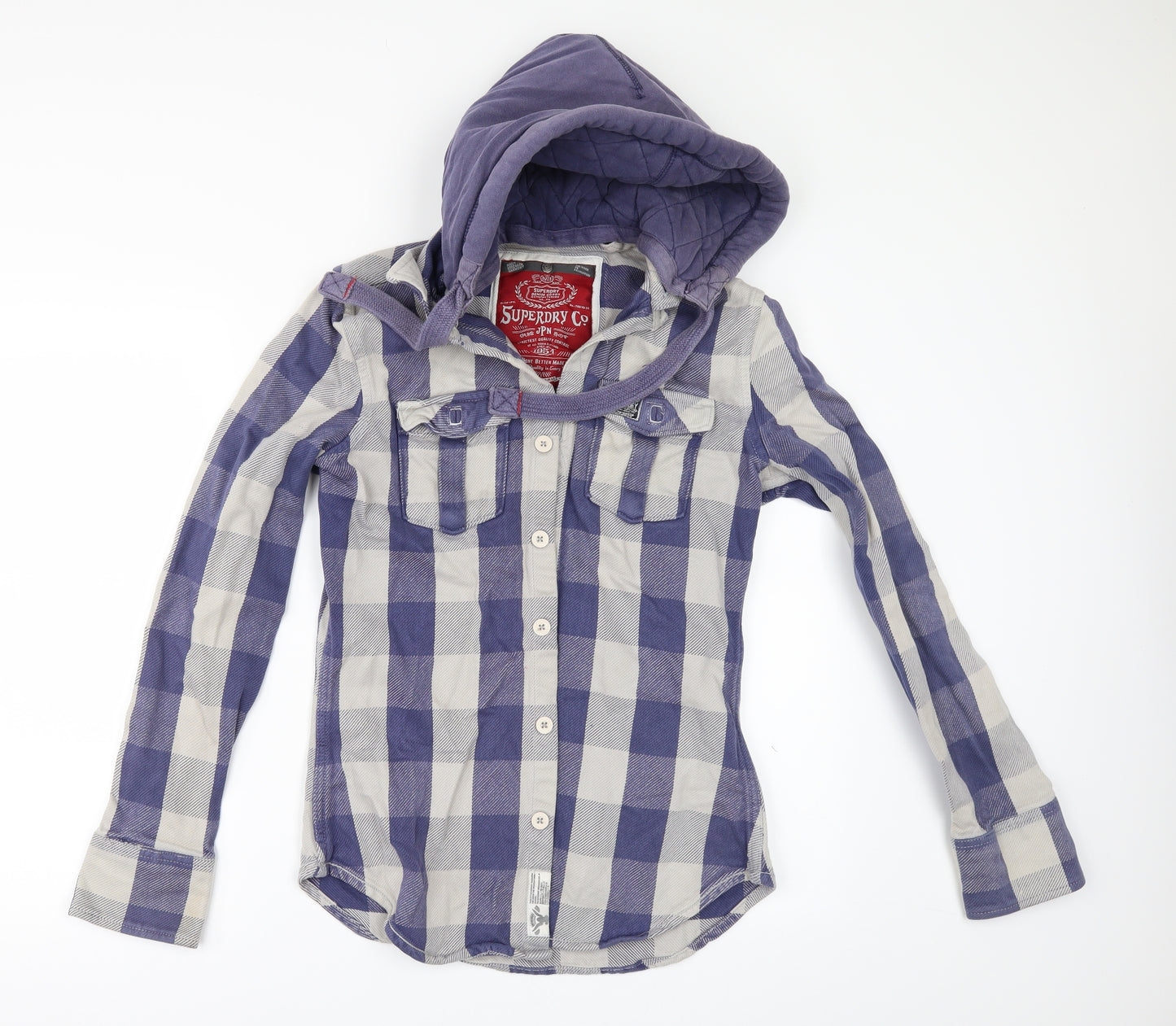 Superdry Mens Grey Check   Button-Up Size M