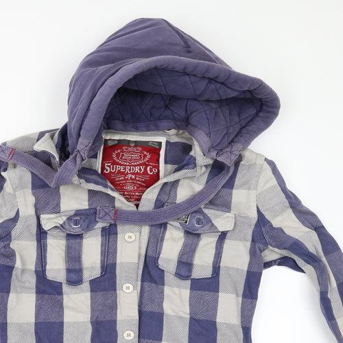 Superdry Mens Grey Check   Button-Up Size M