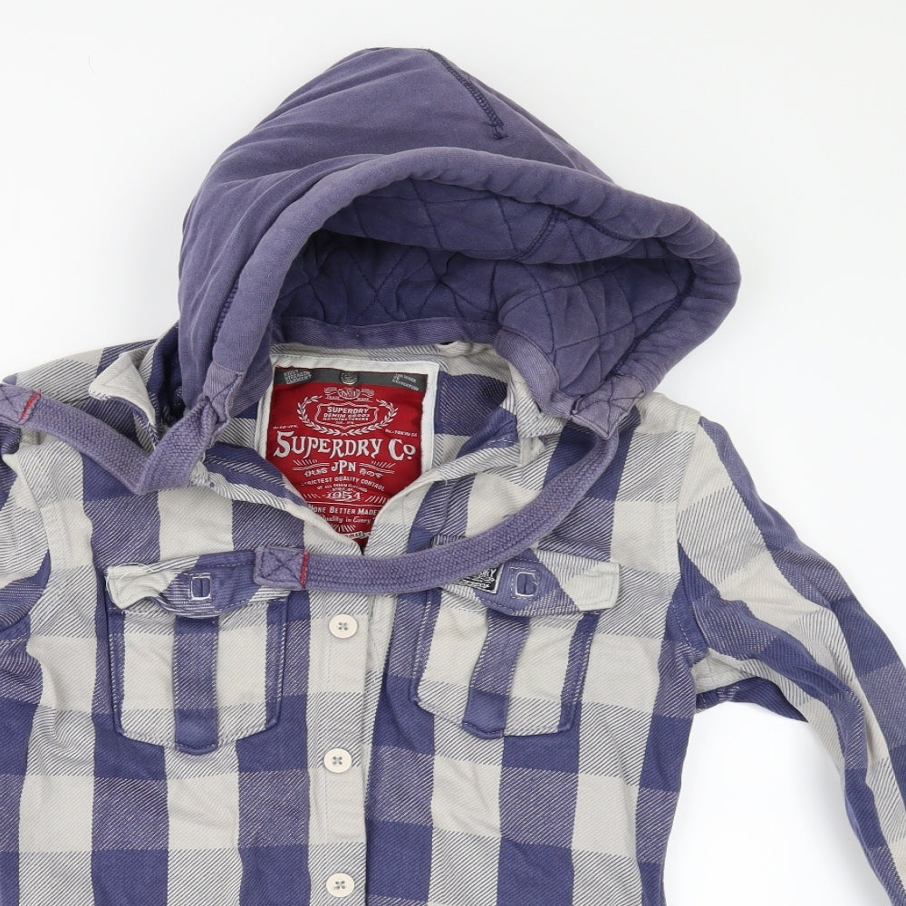 Superdry Mens Grey Check   Button-Up Size M
