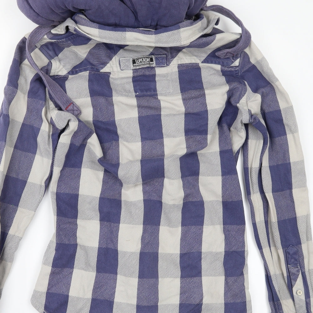 Superdry Mens Grey Check   Button-Up Size M