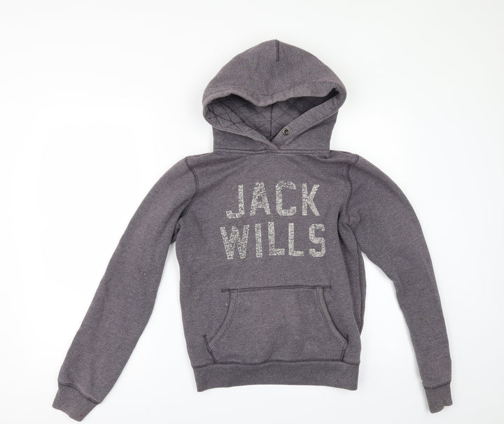 Jack Wills Womens Grey   Pullover Hoodie Size 8