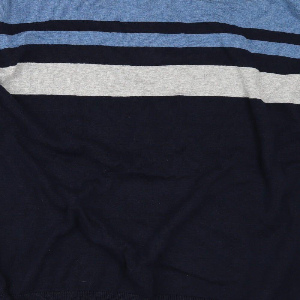 TU Mens Blue Striped  Pullover Jumper Size XL
