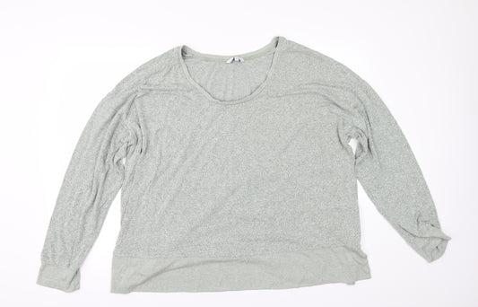Front view of Next women’s green jumper, size UK 22