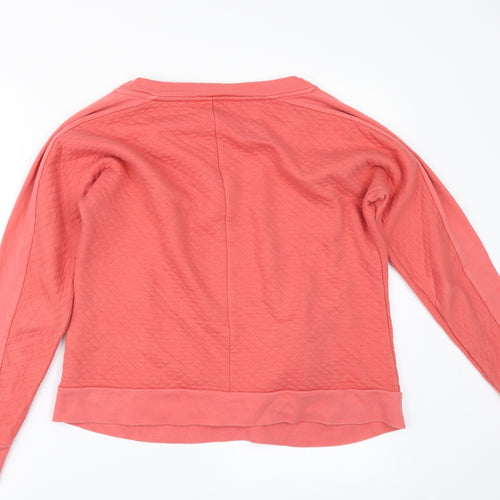 NINETEEN TWENTY ONE Womens Orange   Pullover Sweatshirt Size S