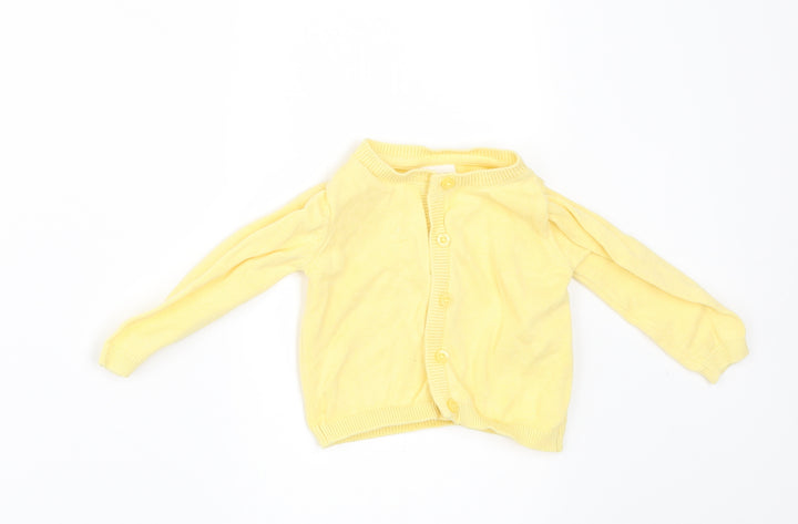 NEXT Girls Yellow Cardigan Jumper Size 3-6 Months