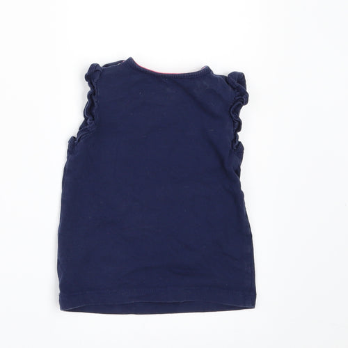F&F Girls Blue   Basic T-Shirt Size 6-9 Months