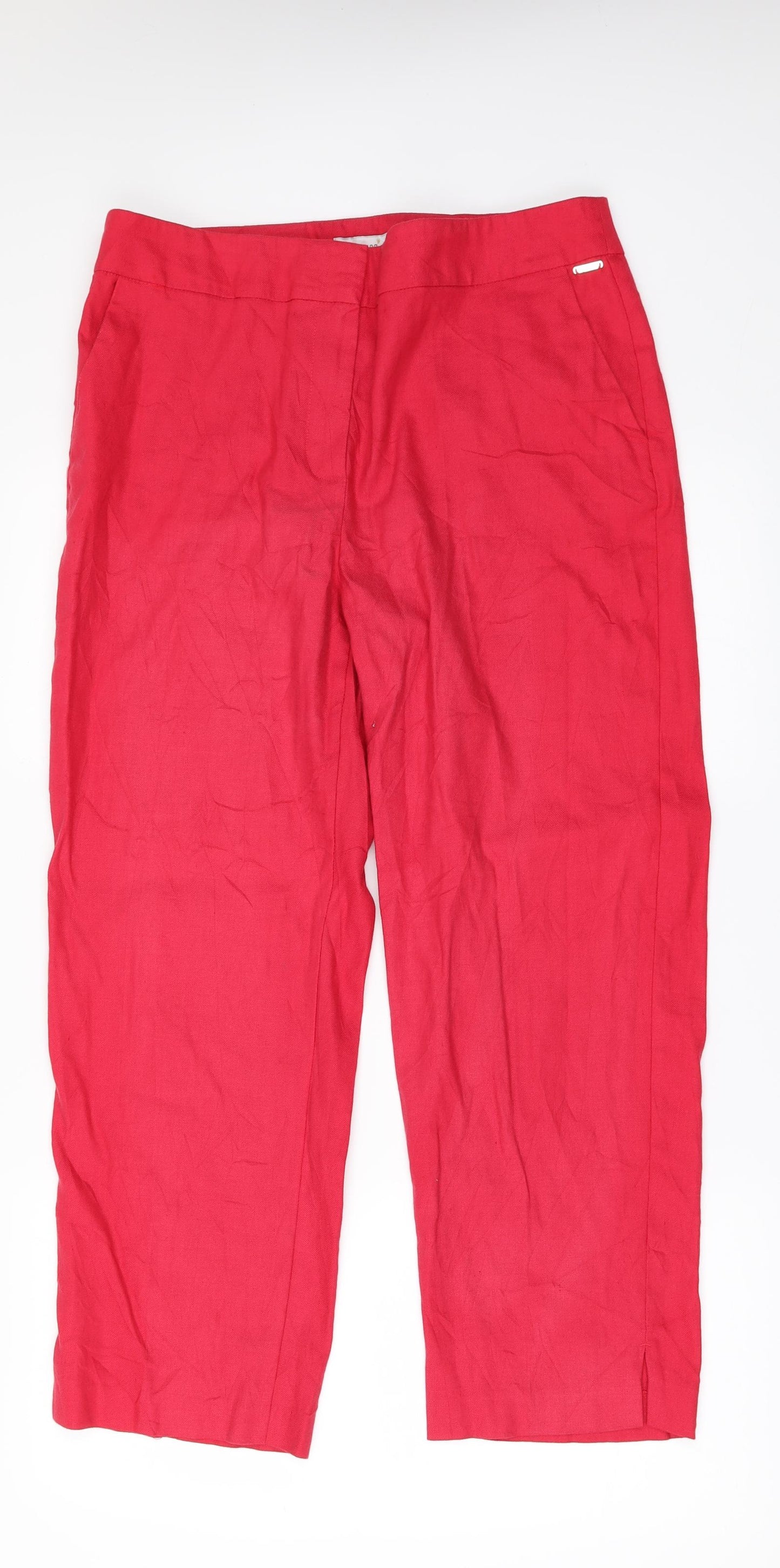 Marks and Spencer Womens Red   Trousers  Size 14 L26 in
