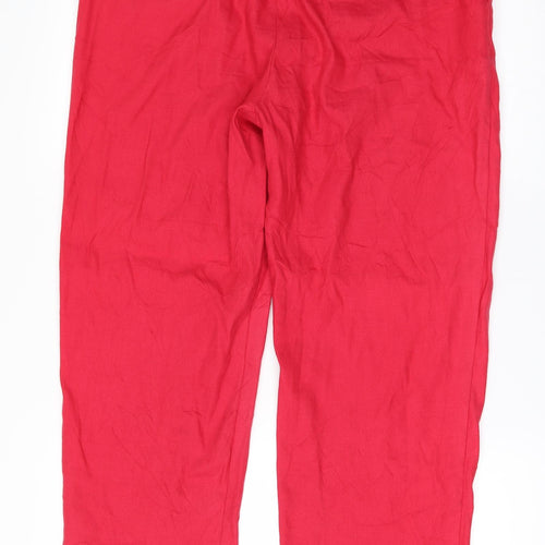 Marks and Spencer Womens Red   Trousers  Size 14 L26 in