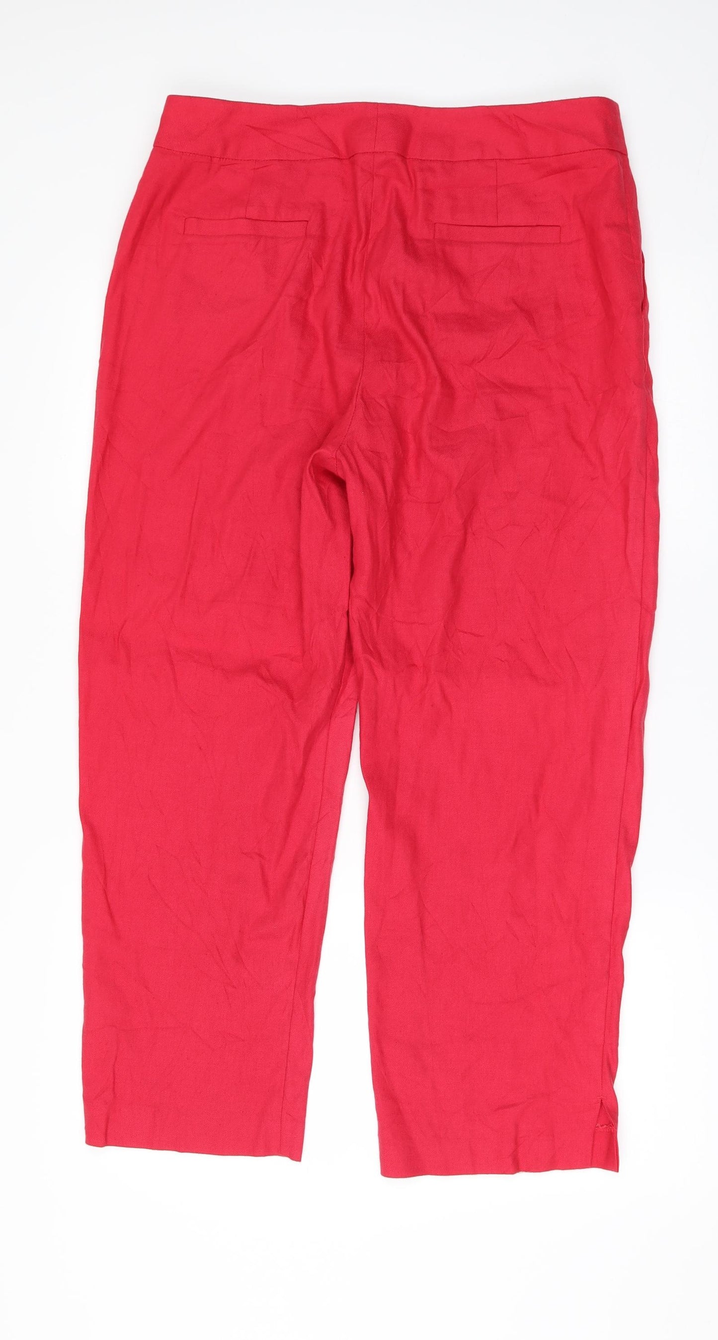 Marks and Spencer Womens Red   Trousers  Size 14 L26 in