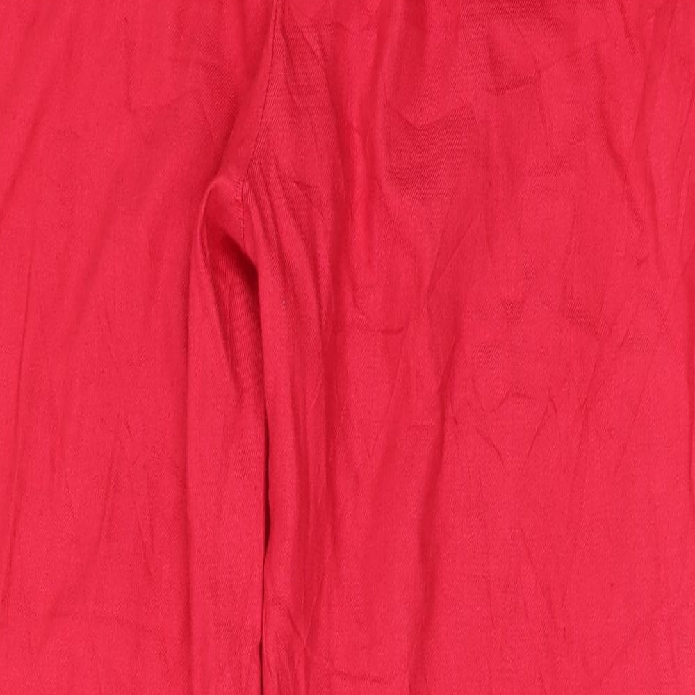 Marks and Spencer Womens Red   Trousers  Size 14 L26 in