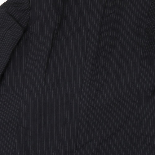 cerrti de la 191 Mens Black Striped  Jacket Suit Jacket Size 42