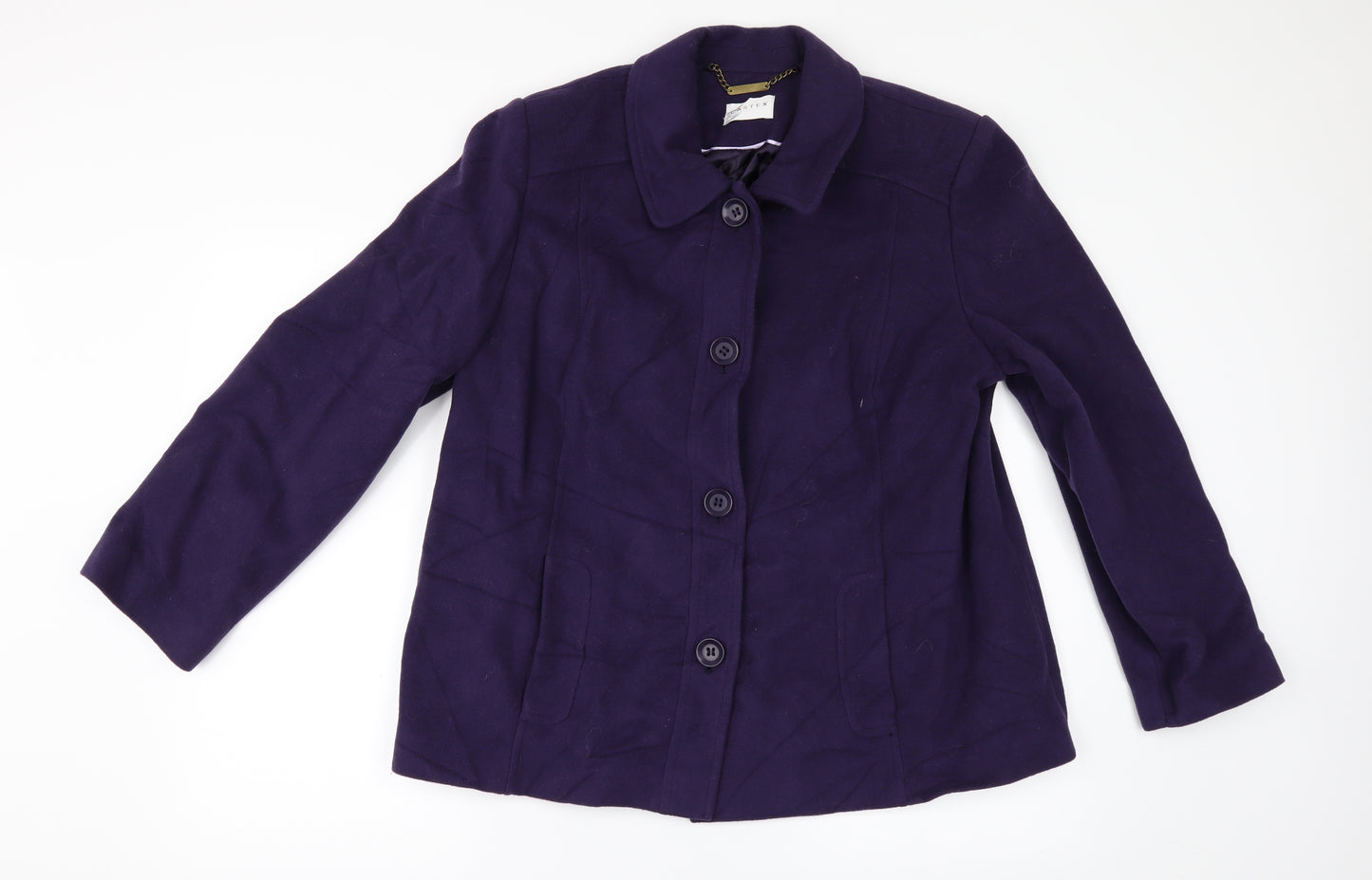 Eastex Womens Purple   Pea Coat Coat Size 22