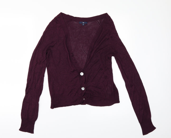 Gap Womens Red Cardigan Jumper Size M