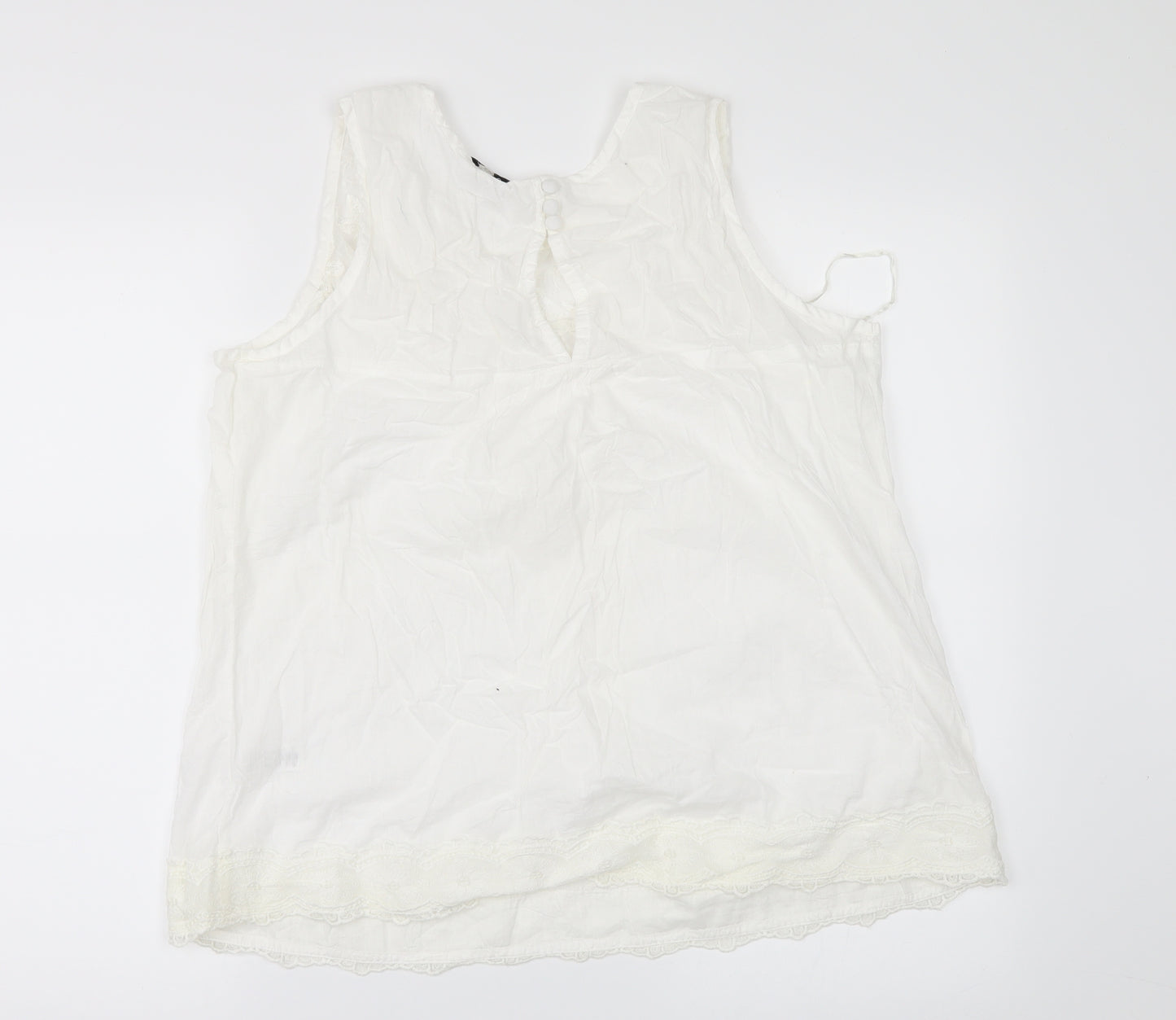 George Womens White   Tunic Blouse Size 16