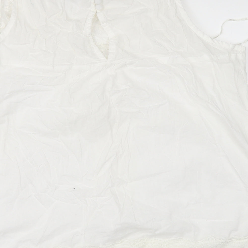 George Womens White   Tunic Blouse Size 16