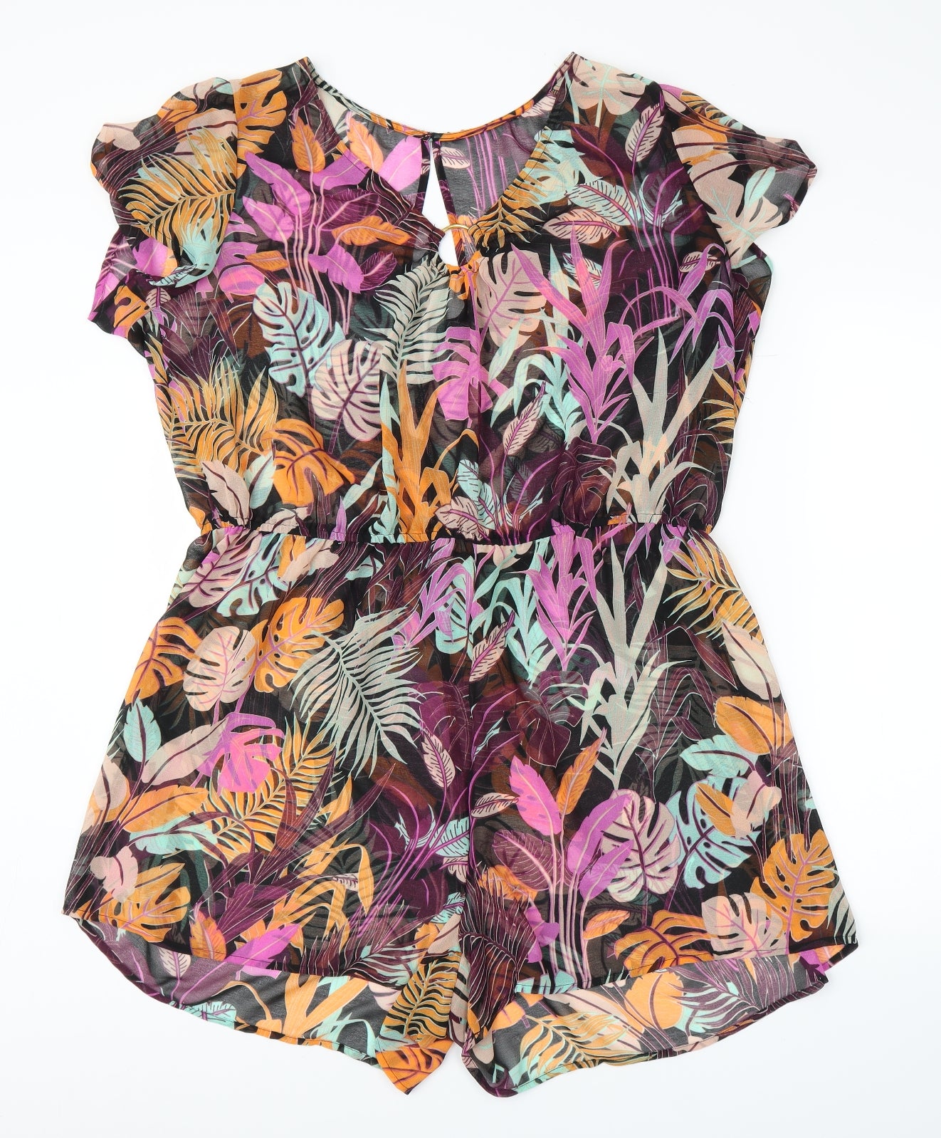 Preworn Womens Pink Floral  Romper One-Piece Size 20