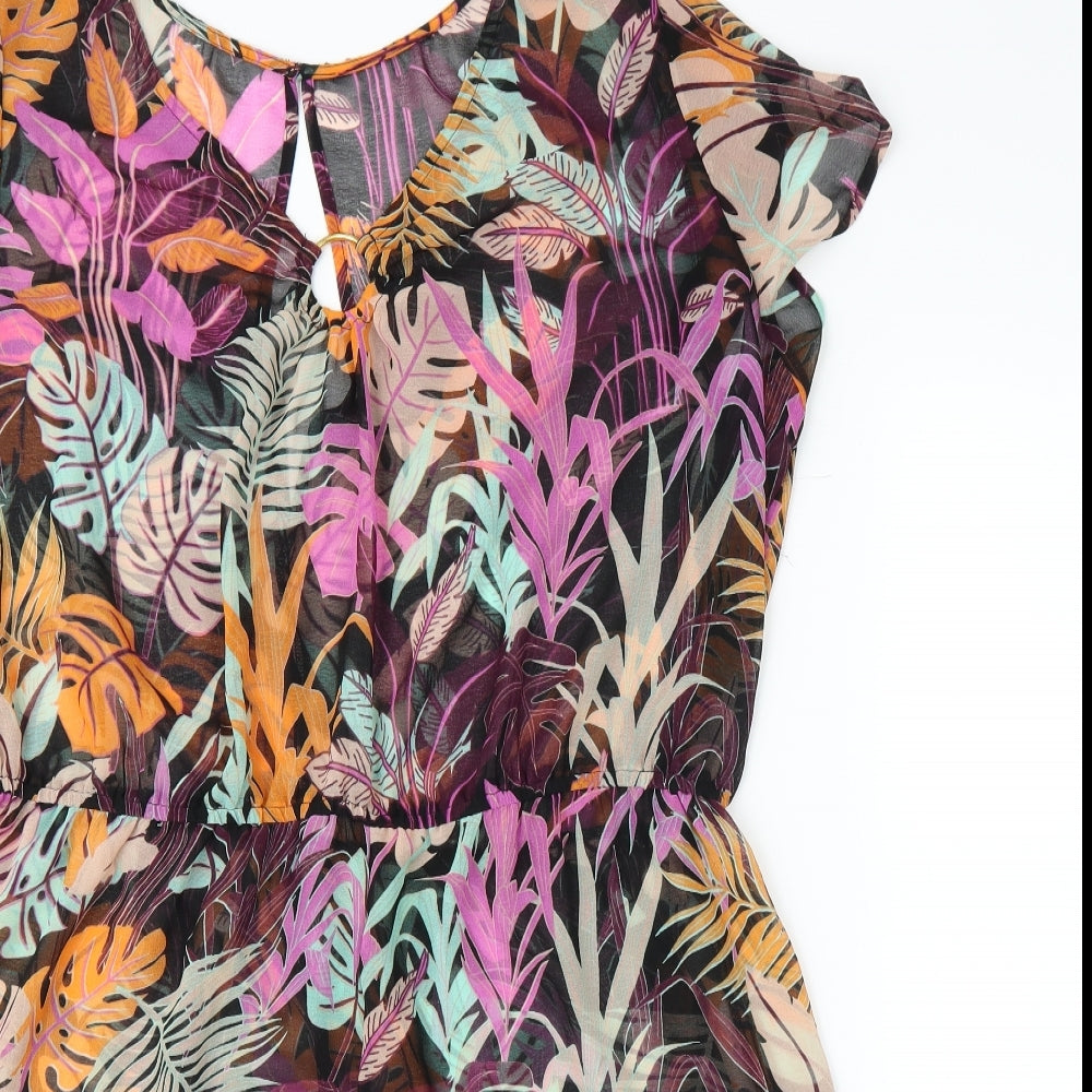 Preworn Womens Pink Floral  Romper One-Piece Size 20